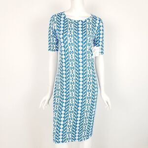 NWT Lularoe Blue & White Julia Dress Size Small
